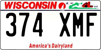 WI license plate 374XMF