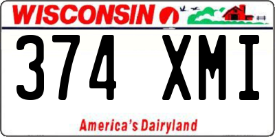 WI license plate 374XMI