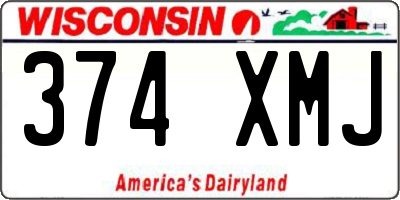 WI license plate 374XMJ