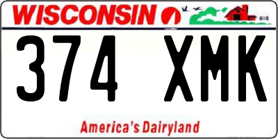 WI license plate 374XMK
