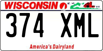WI license plate 374XML