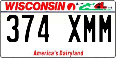 WI license plate 374XMM