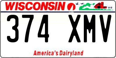 WI license plate 374XMV