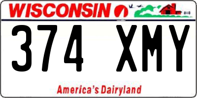 WI license plate 374XMY