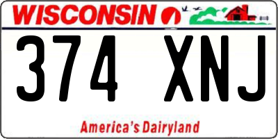 WI license plate 374XNJ