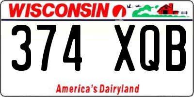 WI license plate 374XQB