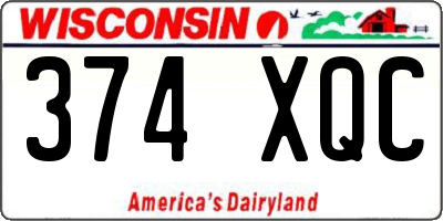 WI license plate 374XQC