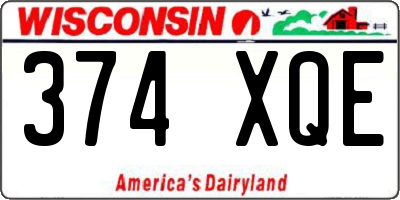 WI license plate 374XQE