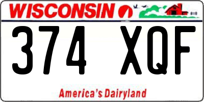 WI license plate 374XQF