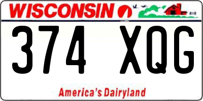 WI license plate 374XQG