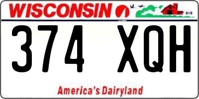 WI license plate 374XQH