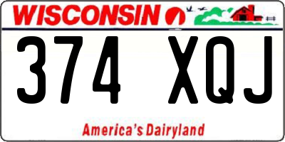 WI license plate 374XQJ