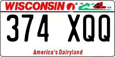 WI license plate 374XQQ