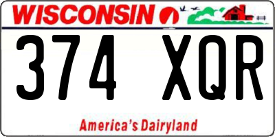 WI license plate 374XQR