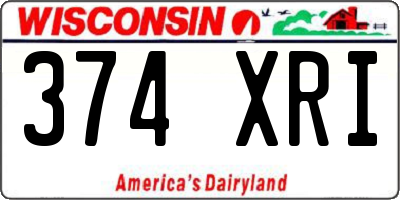 WI license plate 374XRI