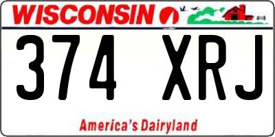 WI license plate 374XRJ