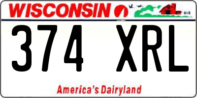 WI license plate 374XRL