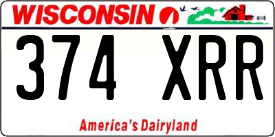 WI license plate 374XRR
