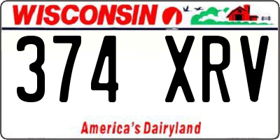 WI license plate 374XRV