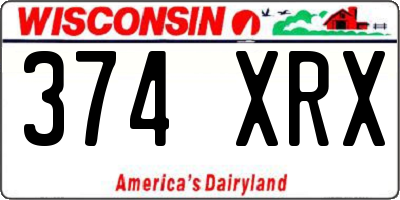 WI license plate 374XRX