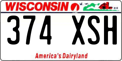 WI license plate 374XSH
