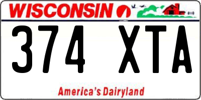 WI license plate 374XTA