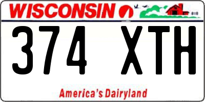 WI license plate 374XTH