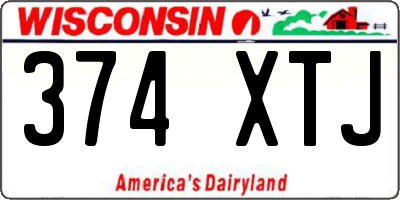 WI license plate 374XTJ