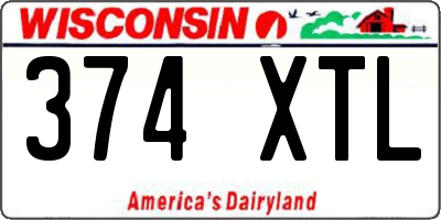 WI license plate 374XTL