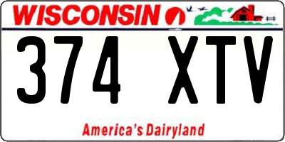 WI license plate 374XTV