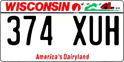WI license plate 374XUH