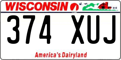 WI license plate 374XUJ