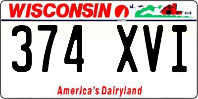WI license plate 374XVI