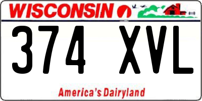 WI license plate 374XVL