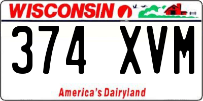 WI license plate 374XVM
