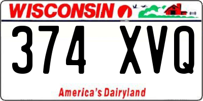 WI license plate 374XVQ
