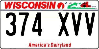 WI license plate 374XVV