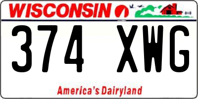 WI license plate 374XWG