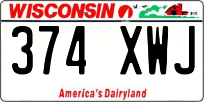 WI license plate 374XWJ