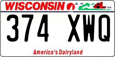 WI license plate 374XWQ