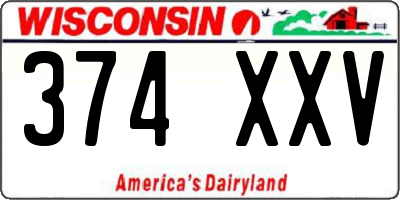 WI license plate 374XXV