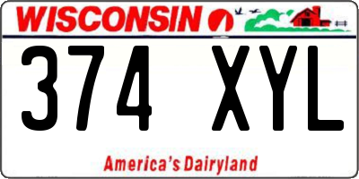 WI license plate 374XYL