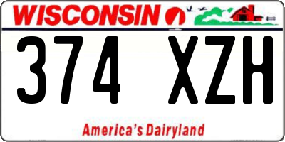 WI license plate 374XZH