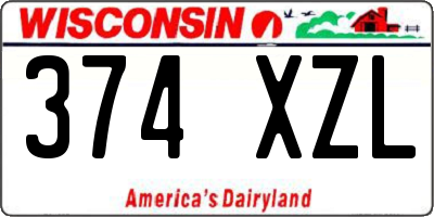 WI license plate 374XZL