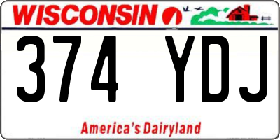 WI license plate 374YDJ