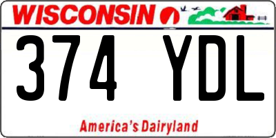 WI license plate 374YDL