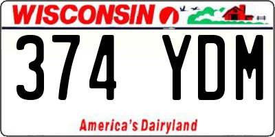 WI license plate 374YDM