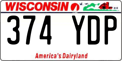 WI license plate 374YDP