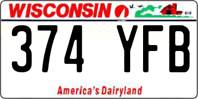 WI license plate 374YFB