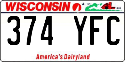 WI license plate 374YFC